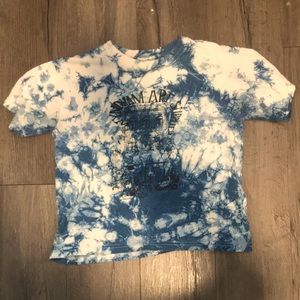 Indigo Tie Dye Crop Top